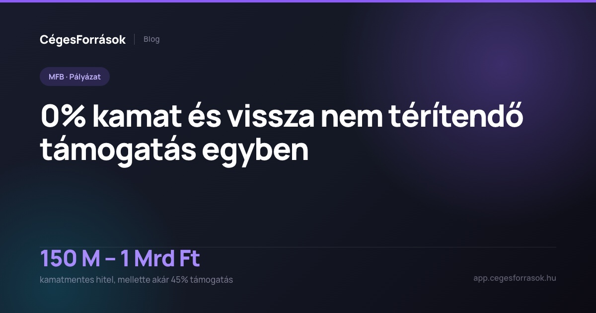MFB Nemzeti Bajnokok Hitelprogram